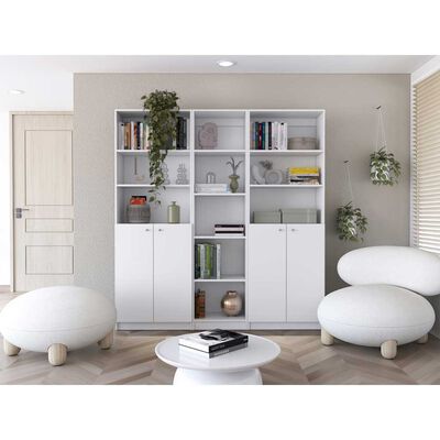 2 Estantes 2 Puertas + Estante 45 cm TuHome Home Blanco