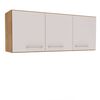 Mueble de Cocina Aereo Vekkahome Opie 3 Puertas Gris