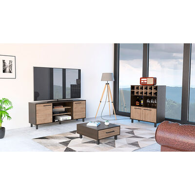 Rack TV Hasta 65" + Bar + Mesa de Centro TuHome Kaia