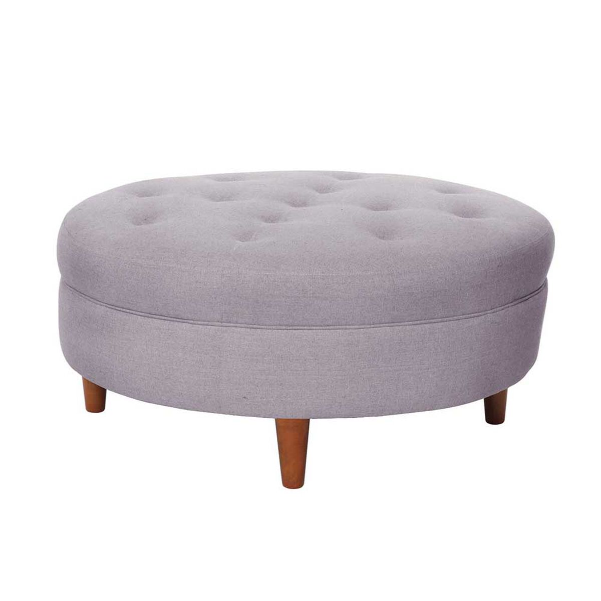 Pouf Latam Home Paris Lino Gris Claro
