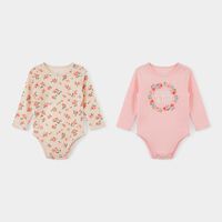 Pack 2 Body Manga Larga Chess Baby Rosado