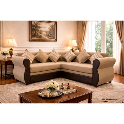ALMORE Seccional Almore Francia 5 Cuerpos Beige Café