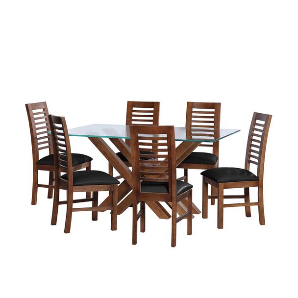 Juego de Comedor Latam Home Merida 6 Sillas Negro