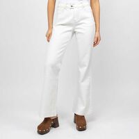 Jeans Flare Mujer Icono Crudo, Indigo, Rosado