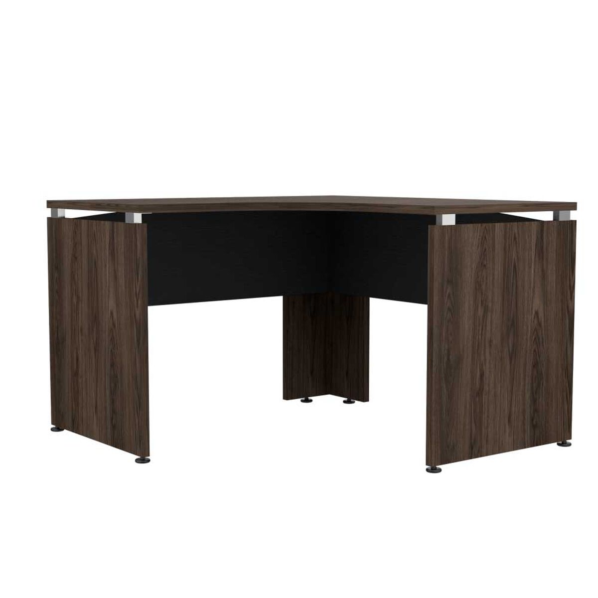 Combo Escritotio + Biblioteca 2 Puertas TuHome Home Office Negro Soft-Coñac