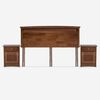 Cama Europea Rosen Base Dividida King Ergo T + Respaldo + 2 Veladores