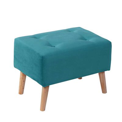 Pouf Latam Home Niza Tela Velvet Turquesa