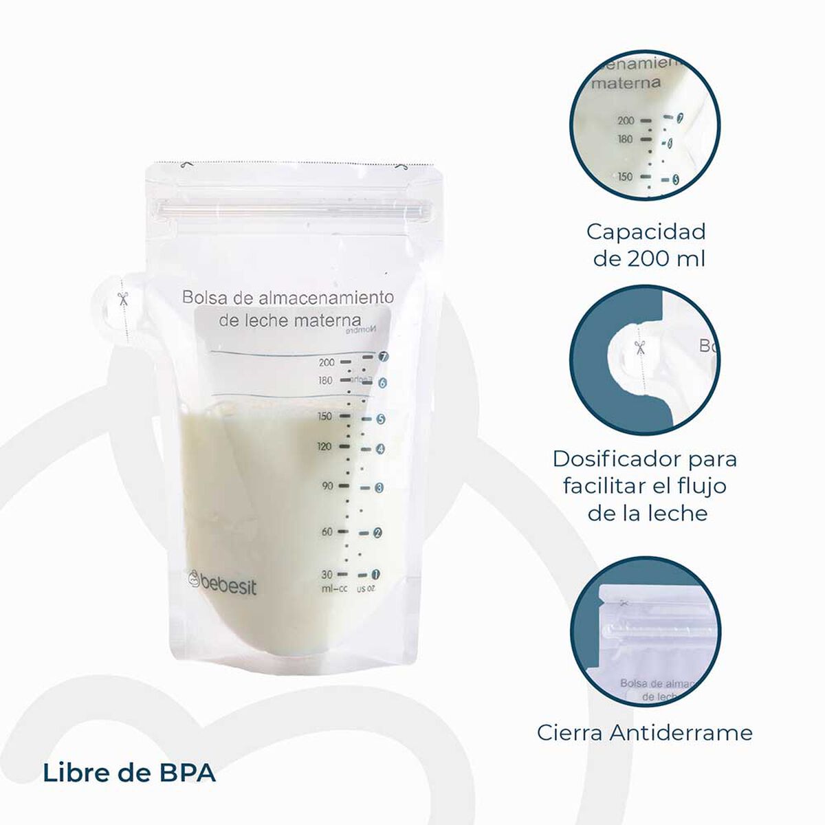 Bolsas Contenedoras Leche Bebesit