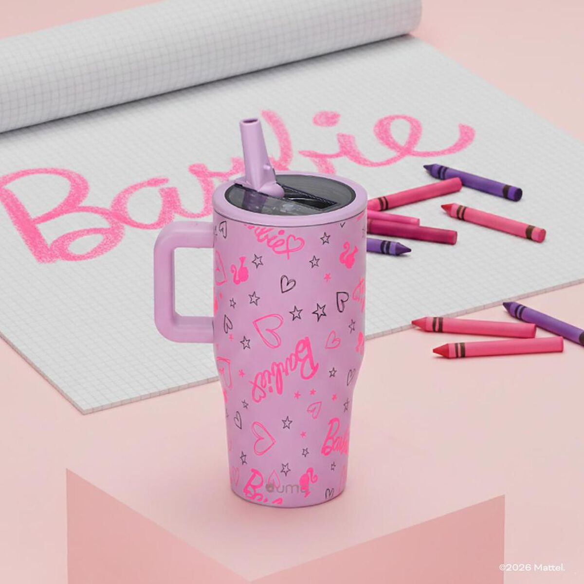 Vaso T&eacute;rmico UMA Barbie Love 590ml Acero Inox Violeta