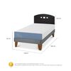 Cama Europea CIC 1,5 Plazas Excellence + Respaldo Gales Negro