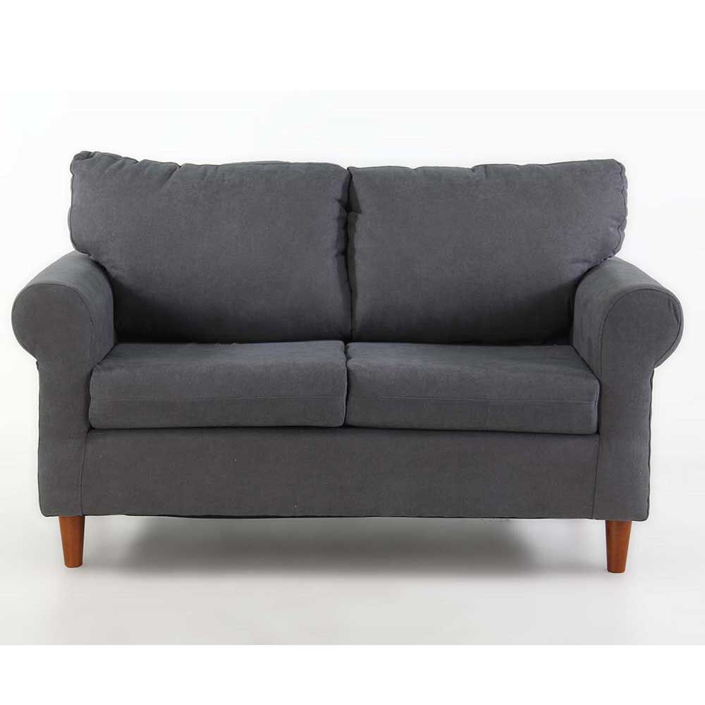 Sofá Kea Retro 2 Cuerpos Gris Oscuro