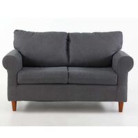 Sofá Kea Retro 2 Cuerpos Gris Oscuro