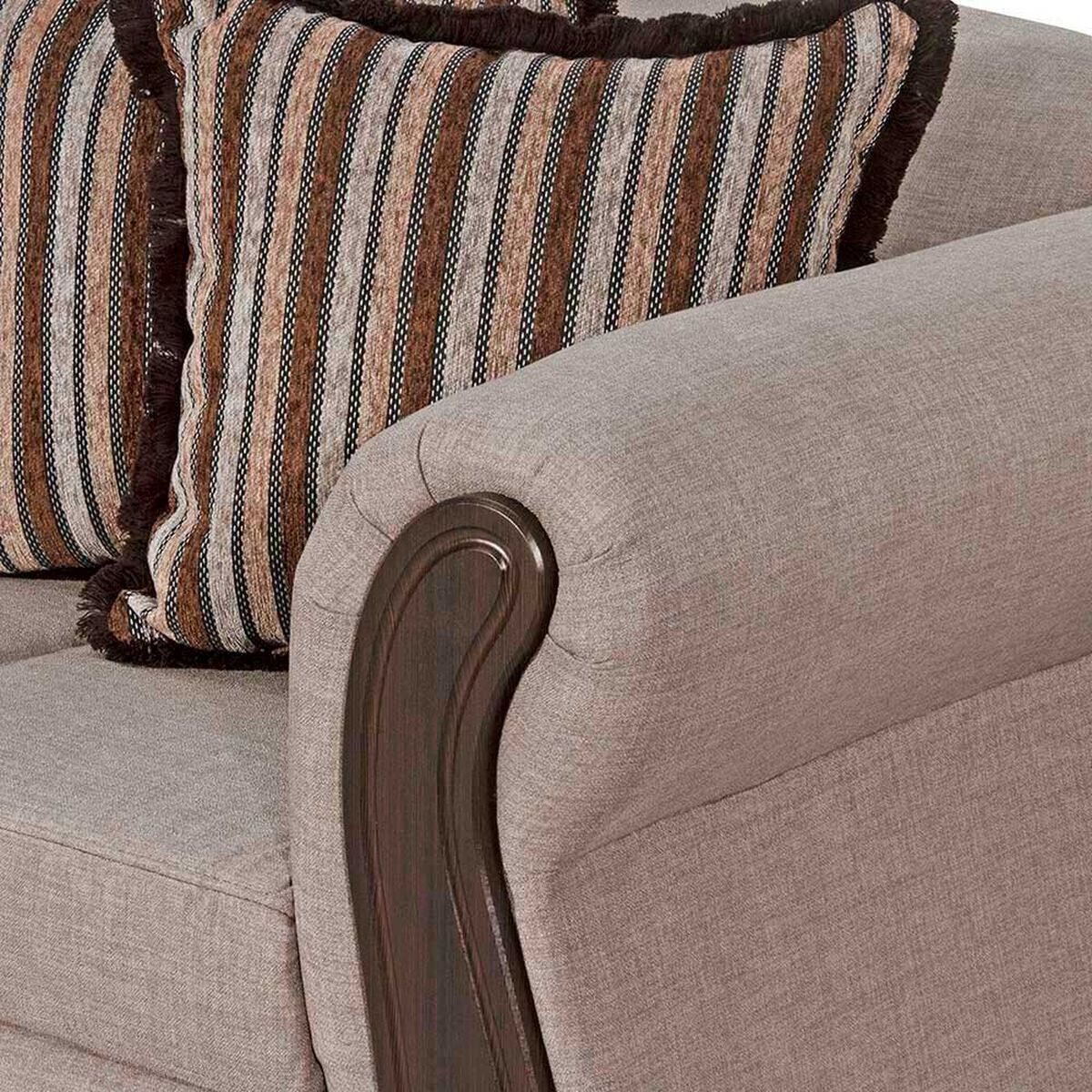 Juego de Living Black Factory Sofia 5 Cuerpos Beige