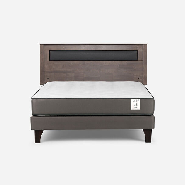 Cama Europea Rosen 2 Plazas New Style 2 Plus + Respaldo Ferrara