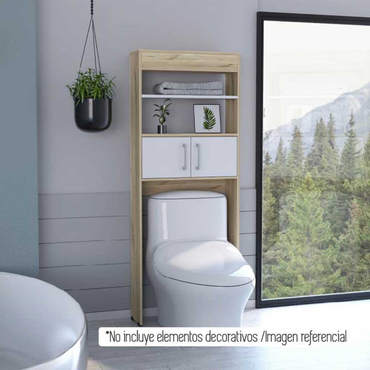 Mueble Optimizador TuHome Bath Bi Color Duna Blanco 2 Puertas