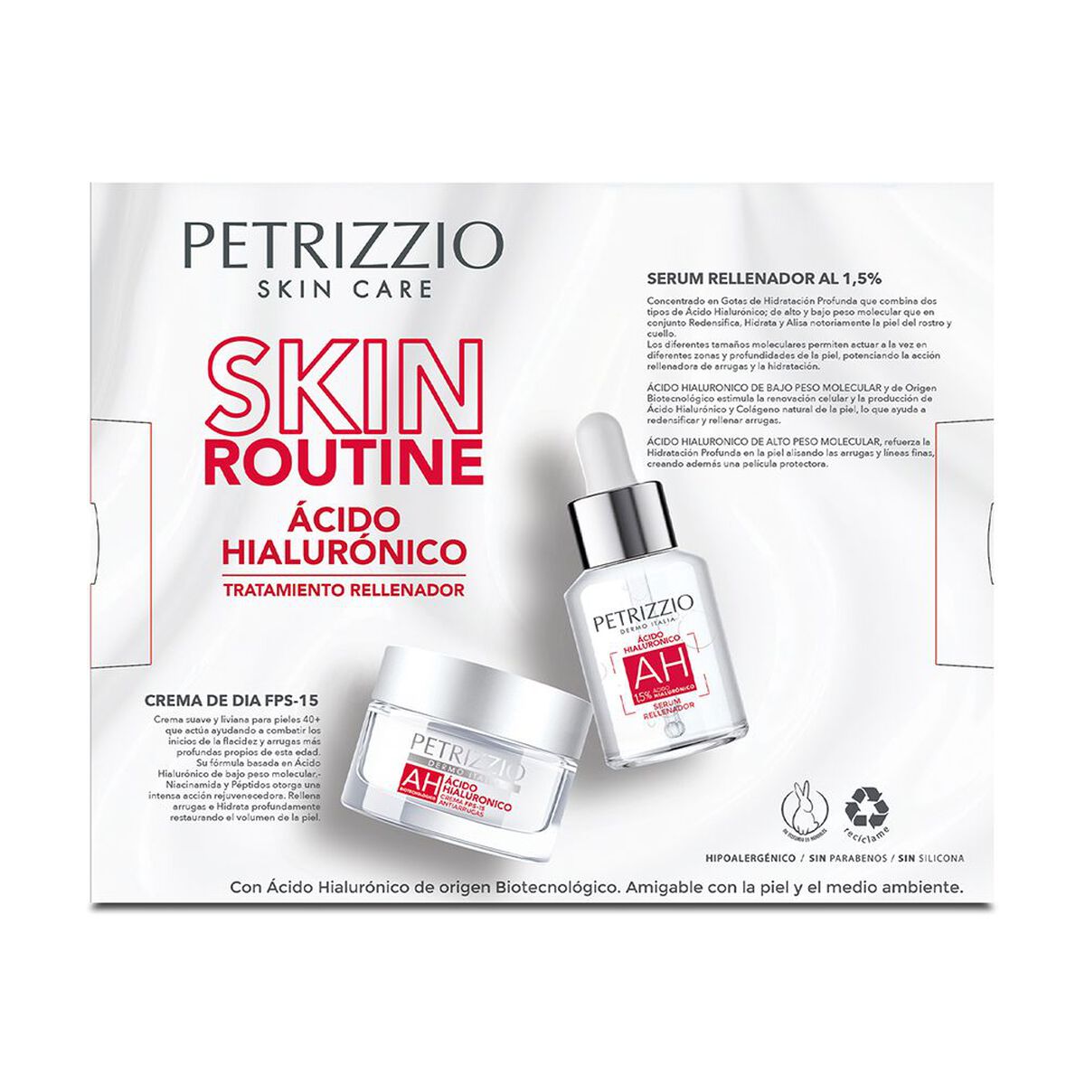 Set Skin Routine Ácido Hialurónico Crema + Sérum