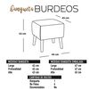 Pouf Latam Home Burdeos Cuero Kentucky Negro