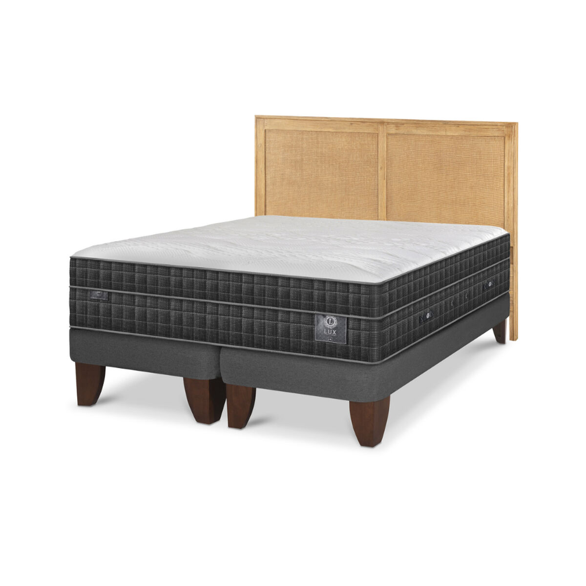 Cama Europea CIC King Lux + 1 Respaldo Sava