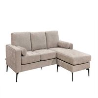 Sofá Seccional Home Mobili Baltimore 4 Cuerpos Cafe