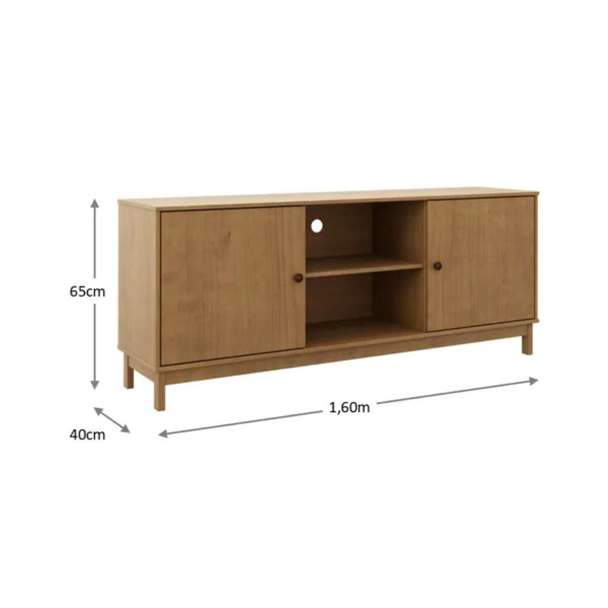 Rack TV Roca Essencia Hasta 65" Nogal