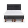 Cama Europea CIC Base Dividida 2 Plazas Ortopedic Advance + Respaldo Milan Negro