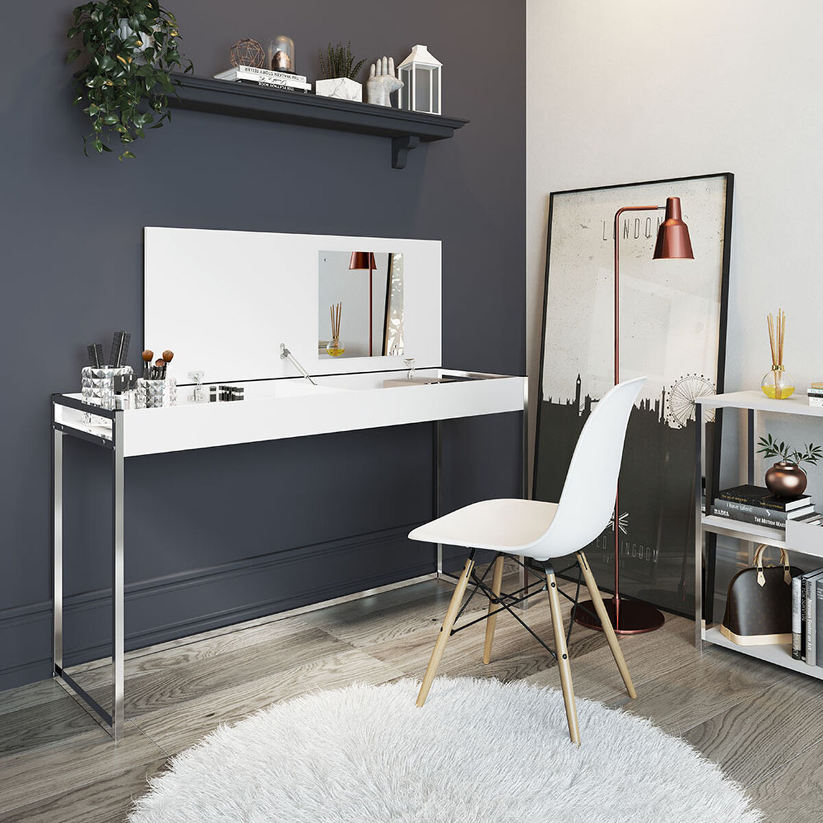 Escritorio Tocador Vekkahome Elber Blanco