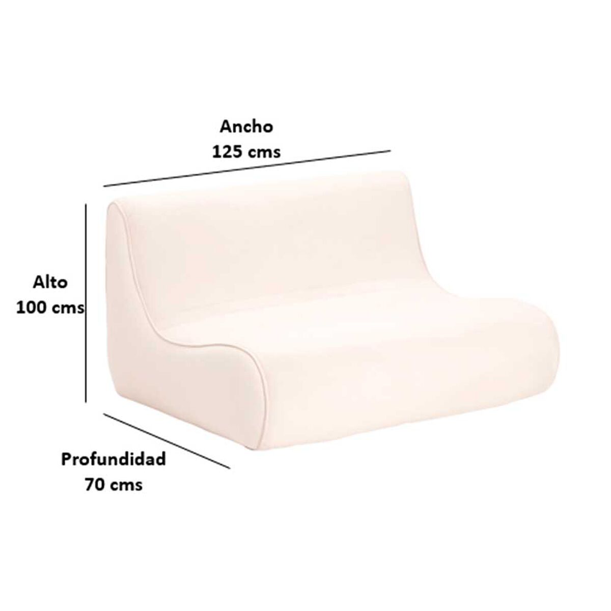 Sofá Bodevir Komodo Felpa 2 Cuerpos Pistacho 