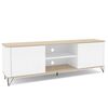 Rack TV Vekkahome Cartagen Hasta 75" Blanco