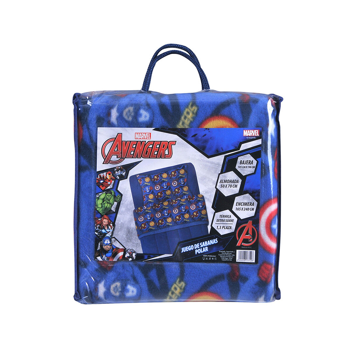 Juego de Sábanas Polar Marvel Avengers 1,5 Plazas
