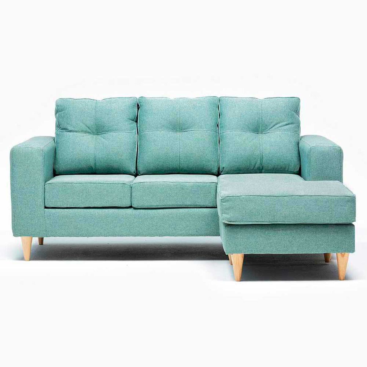 Sof&aacute; Seccional Kea Infinity Tela 3 Cuerpos Verde