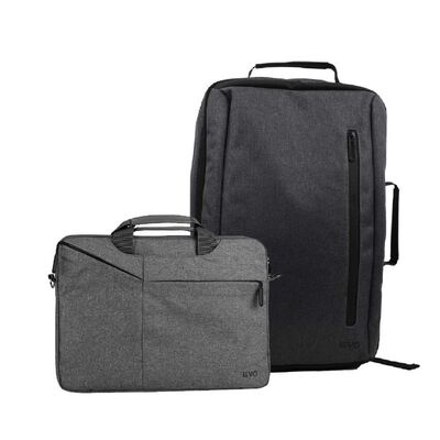 Mochila Notebook Levo Manager Gris 15,6" + Funda Gris 15,6"