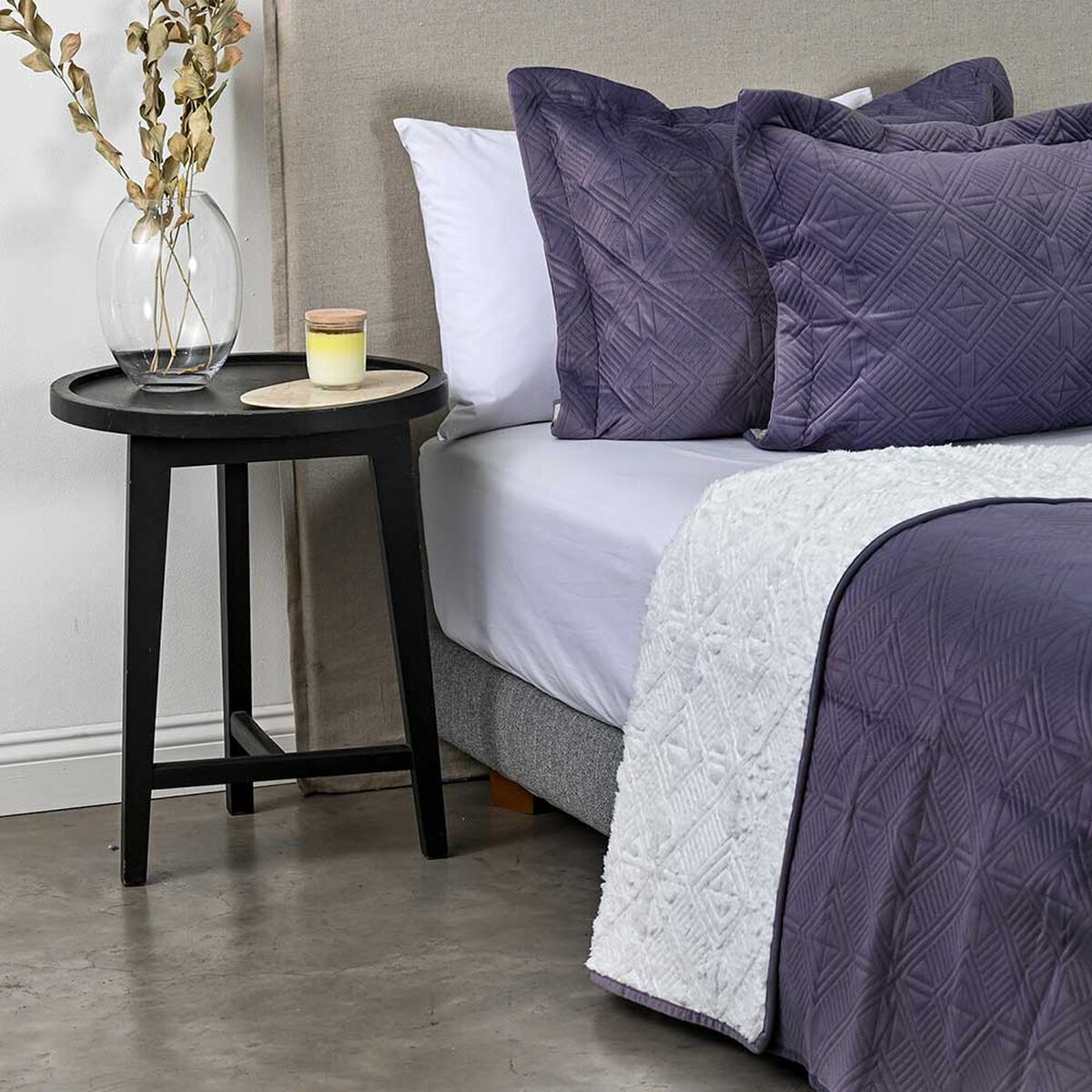 Quilt Sherpa American Family 2 Plazas Malva