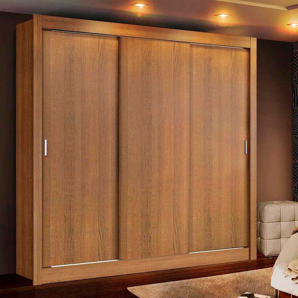 Cl&oacute;set Vekkahome Monaco 3 Puertas Caf&eacute;