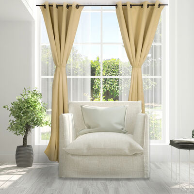 Combo Cortinas Doral Black Out Victoria  220 x 140 cm Beige