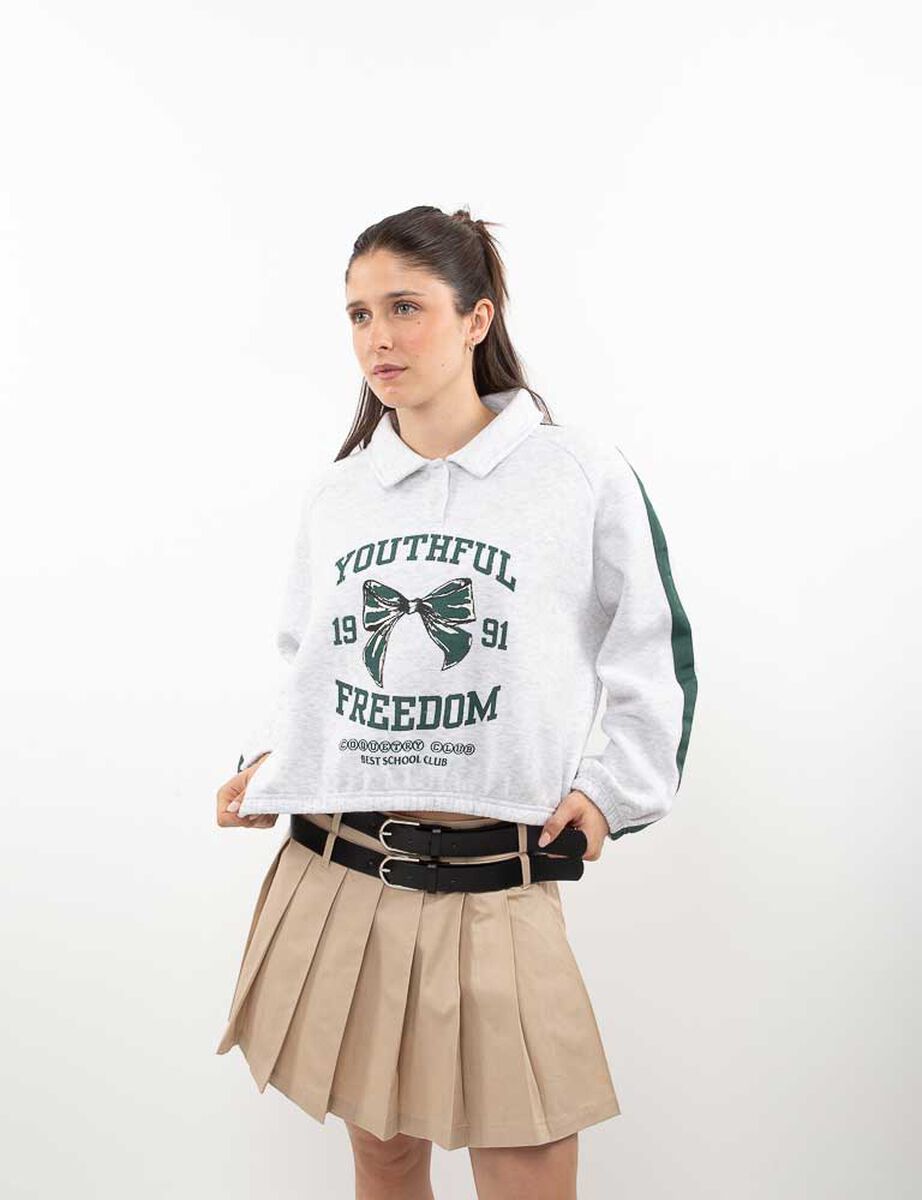 Poler&oacute;n Con Estampado Mujer Icono
