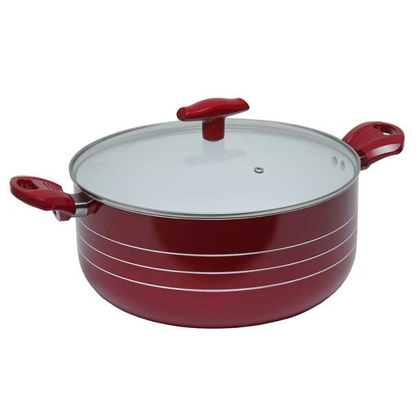 Cacerola  Aluminio D&C Antiadherente  Rojo 28 lt
