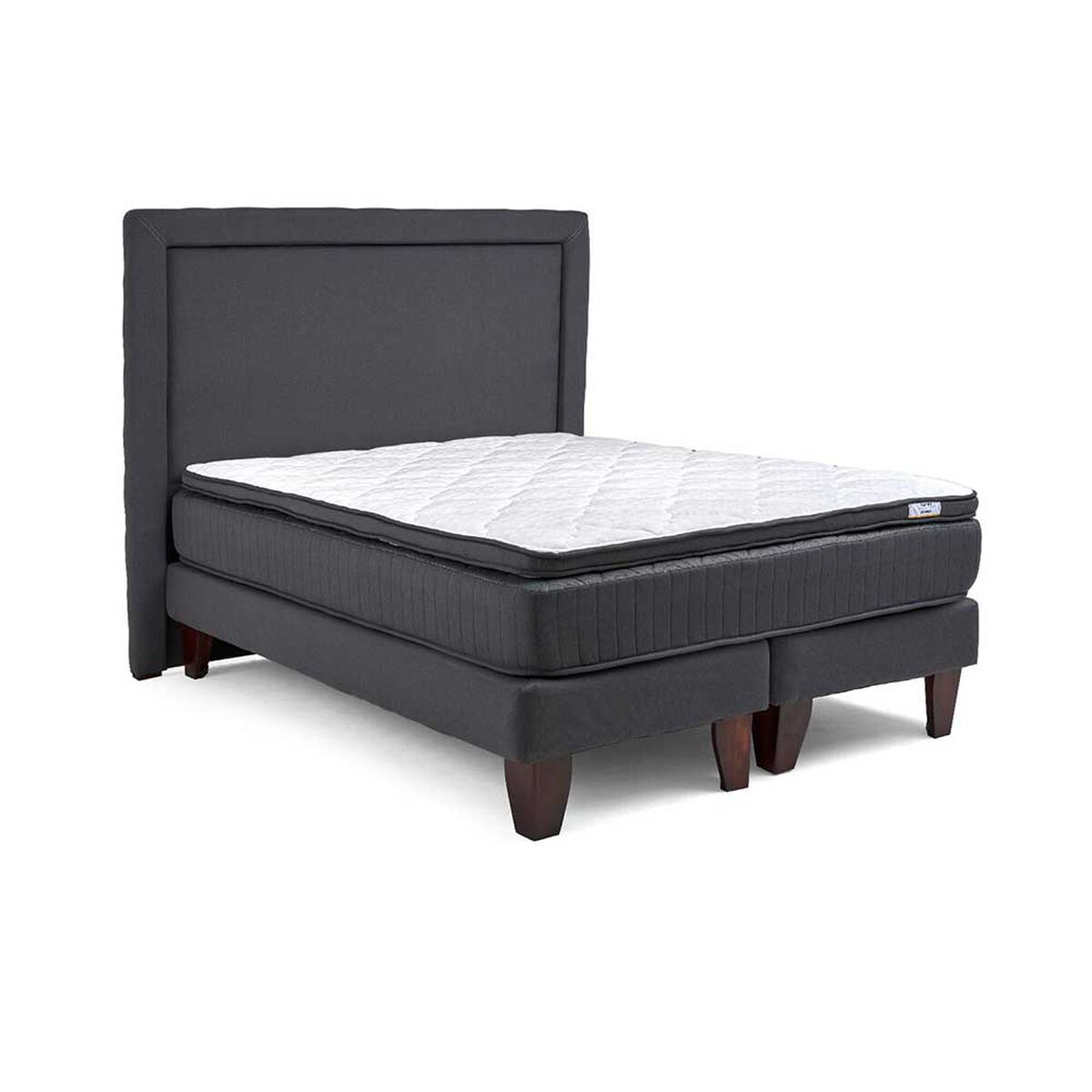 Cama Europea Drimkip Base Dividida S&uacute;per King Hybrido + Respaldo