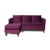 Sofá Seccional Barra Design Mila Izquierdo 3 Cuerpos Morado