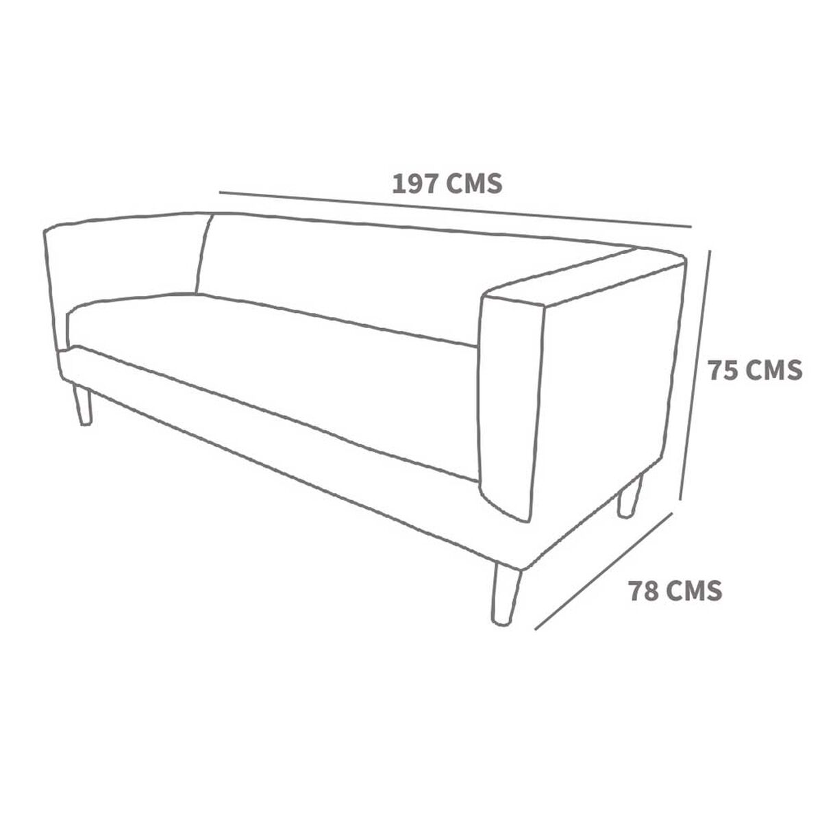 Sof&aacute; Latam Home Sorrento 3 Cuerpos Gris Oscuro