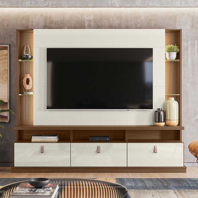 Panel TV Onessta Bilbao Cedro Off White Hasta 75"