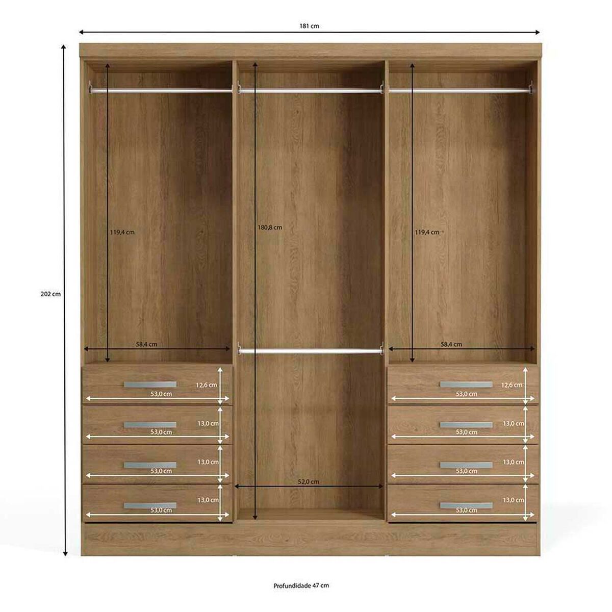 Cl&oacute;set S338  6 Puertas 8 Cajones