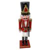Muñeco Cascanueces Decorativo Navideño Santini Rojo Negro 30 cm