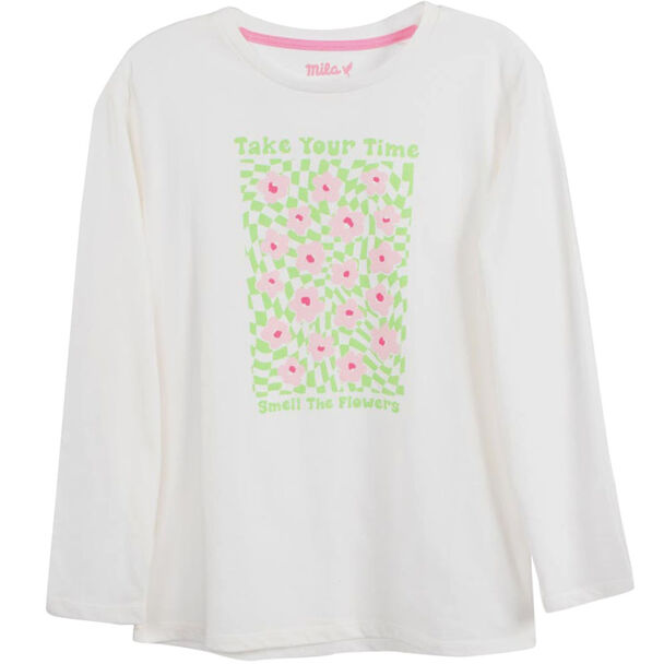 Polera Manga Larga de Algodón Niña Mila
