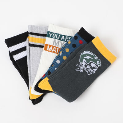 Imagen 1 del producto Pack 5 Unidades Calcetin Niño Largo de Algodón Cutback Azul