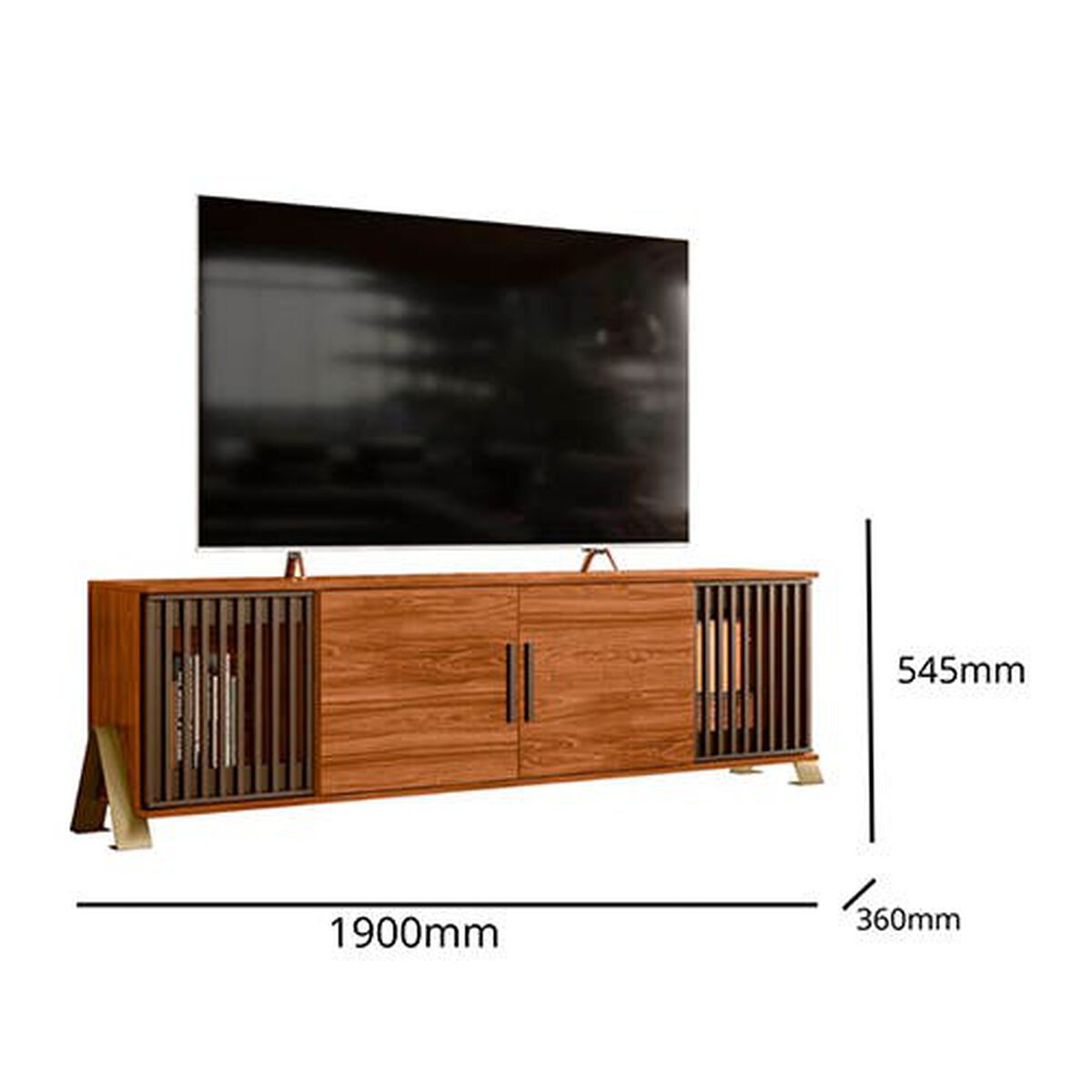 Rack TV Yardas Metallic 1.9 Hasta 75" Café