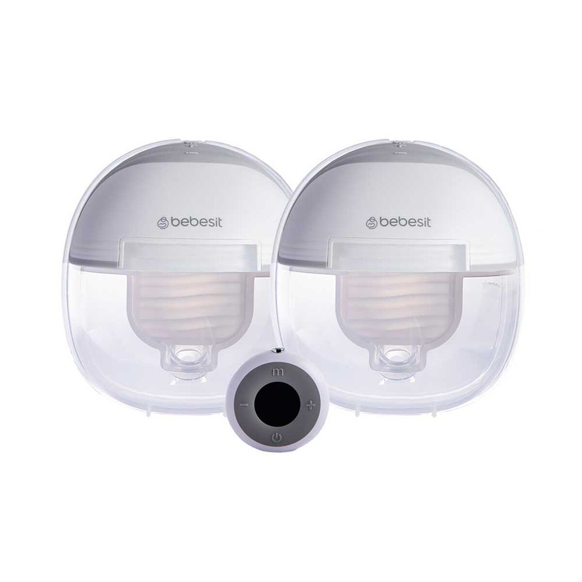 Extractor Leche Materna Doble + Control Remoto + 10 Bolsas Bebesit