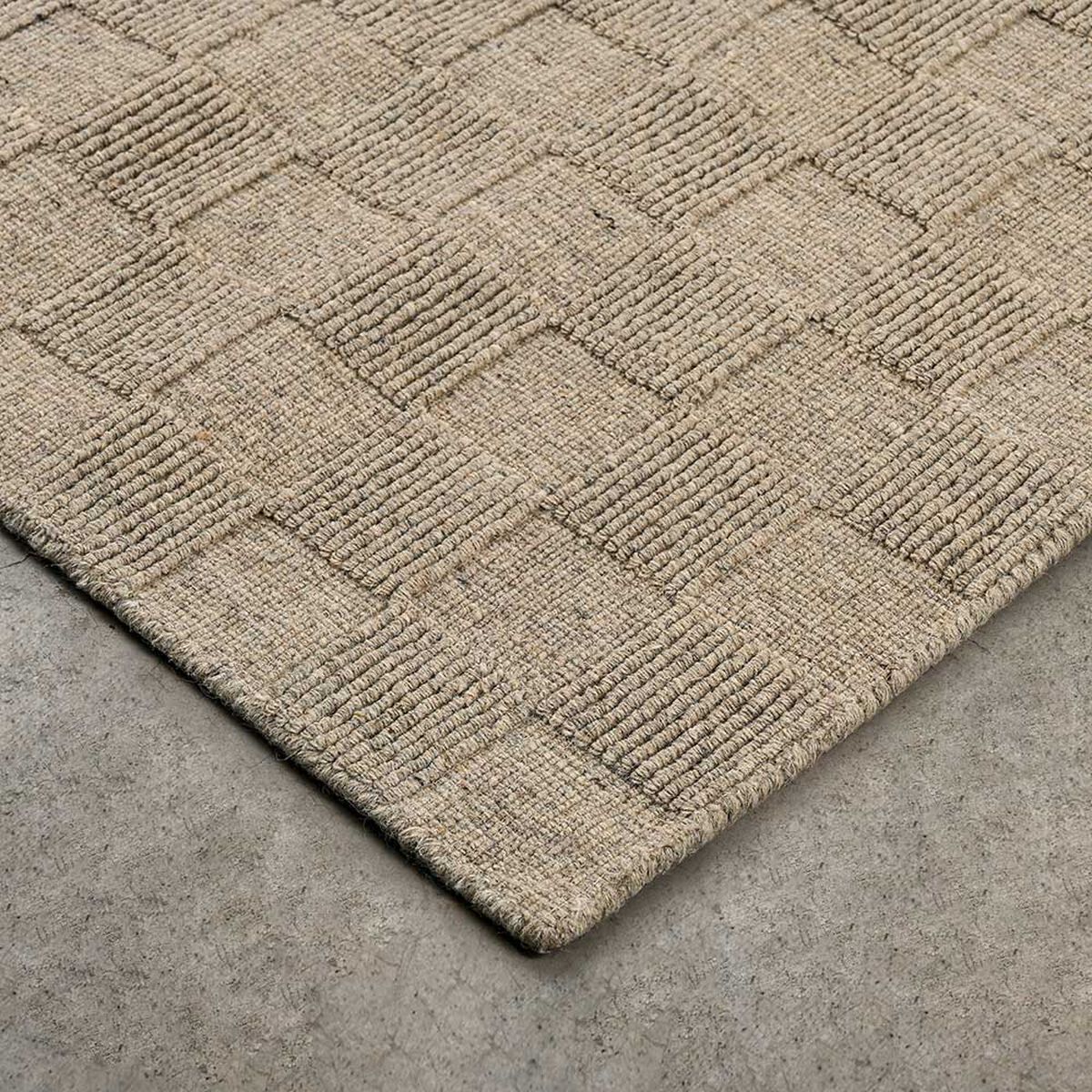 Alfombra Elements & Co Square Lana Beige 160x230 cm