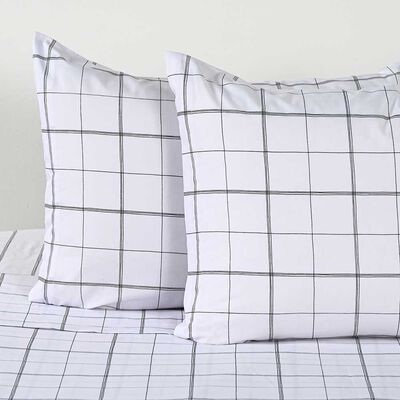 Imagen 2 del producto Juego de Sábanas Elements & Co 200 Hilos 2 Plazas Squard Blanco