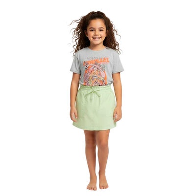 Imagen 1 del producto Polera Manga Corta de Algodón Niña Mila Gris, Negro, Rosado