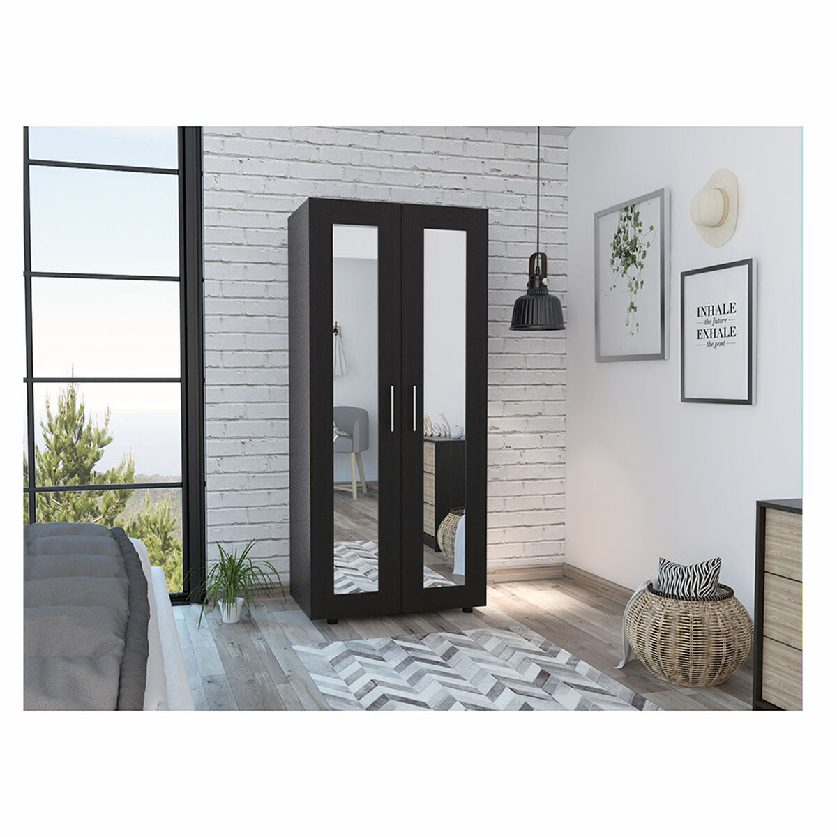 Clóset TuHome Z-80 2 Puertas con Espejos